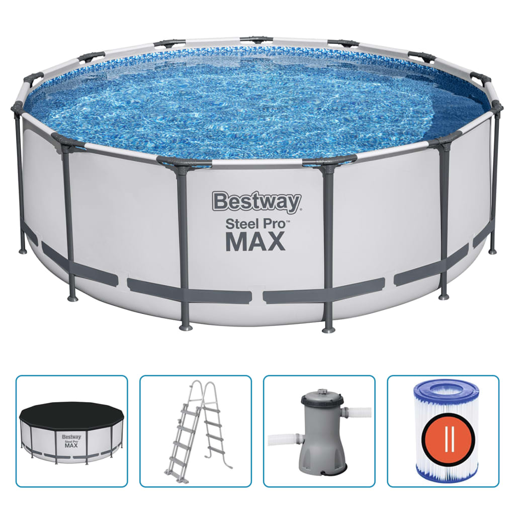 Steel Pro MAX Set Piscina Rotonda 396x122 cm