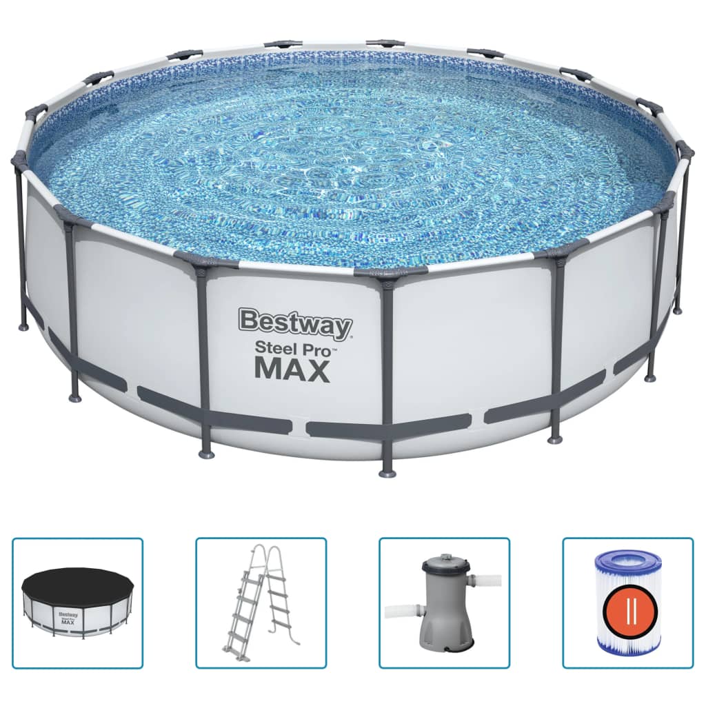 Set Piscina Fuori Terra Steel Pro MAX Rotonda 457x122 cm