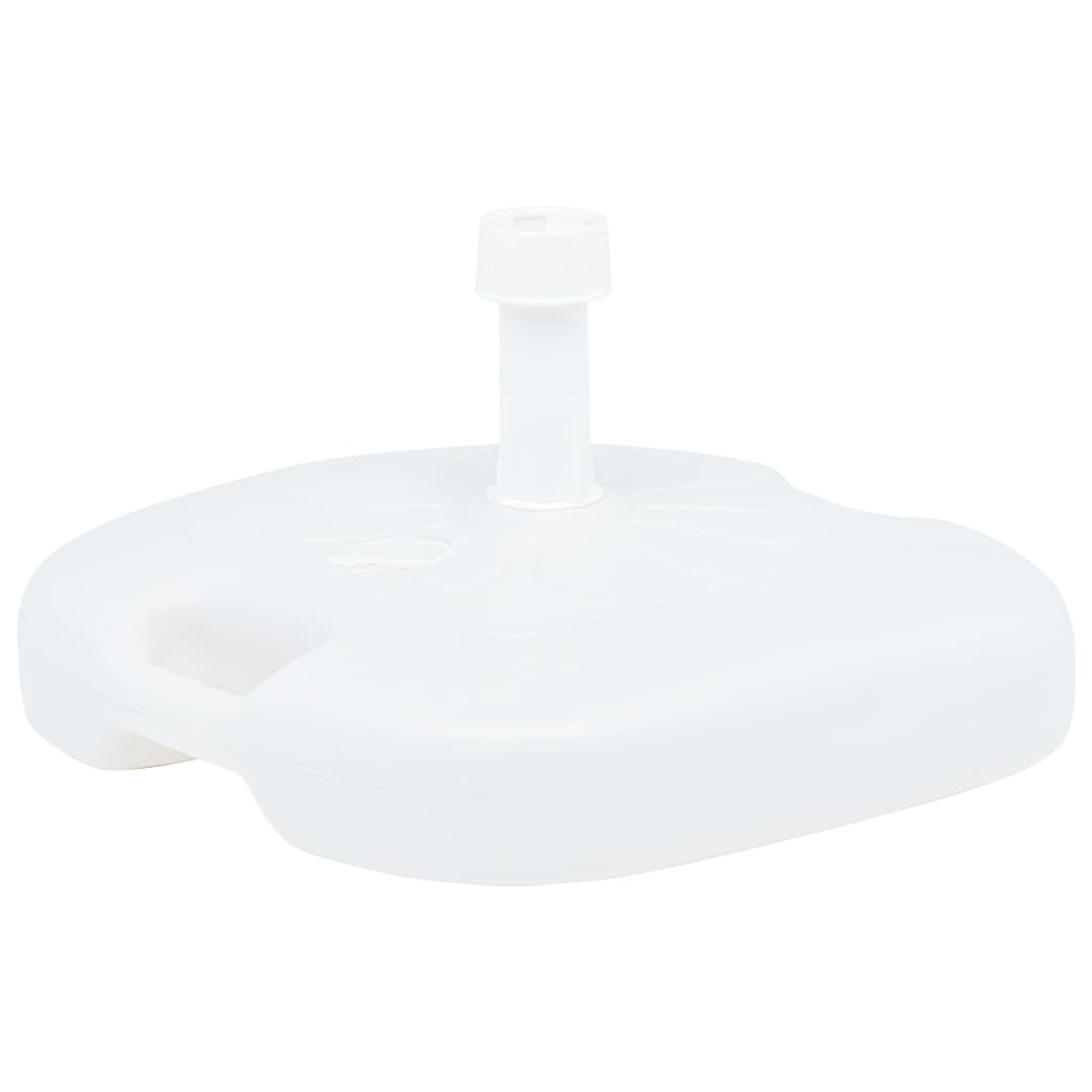 Base Ombrellone Riempibile con Sabbia/Acqua 16L Bianca Plastica
