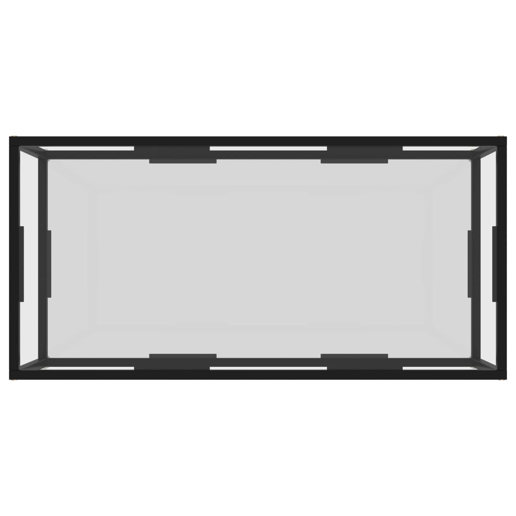 322897 vidaXL Coffee Table Transparent 100x50x35 cm Tempered Glass