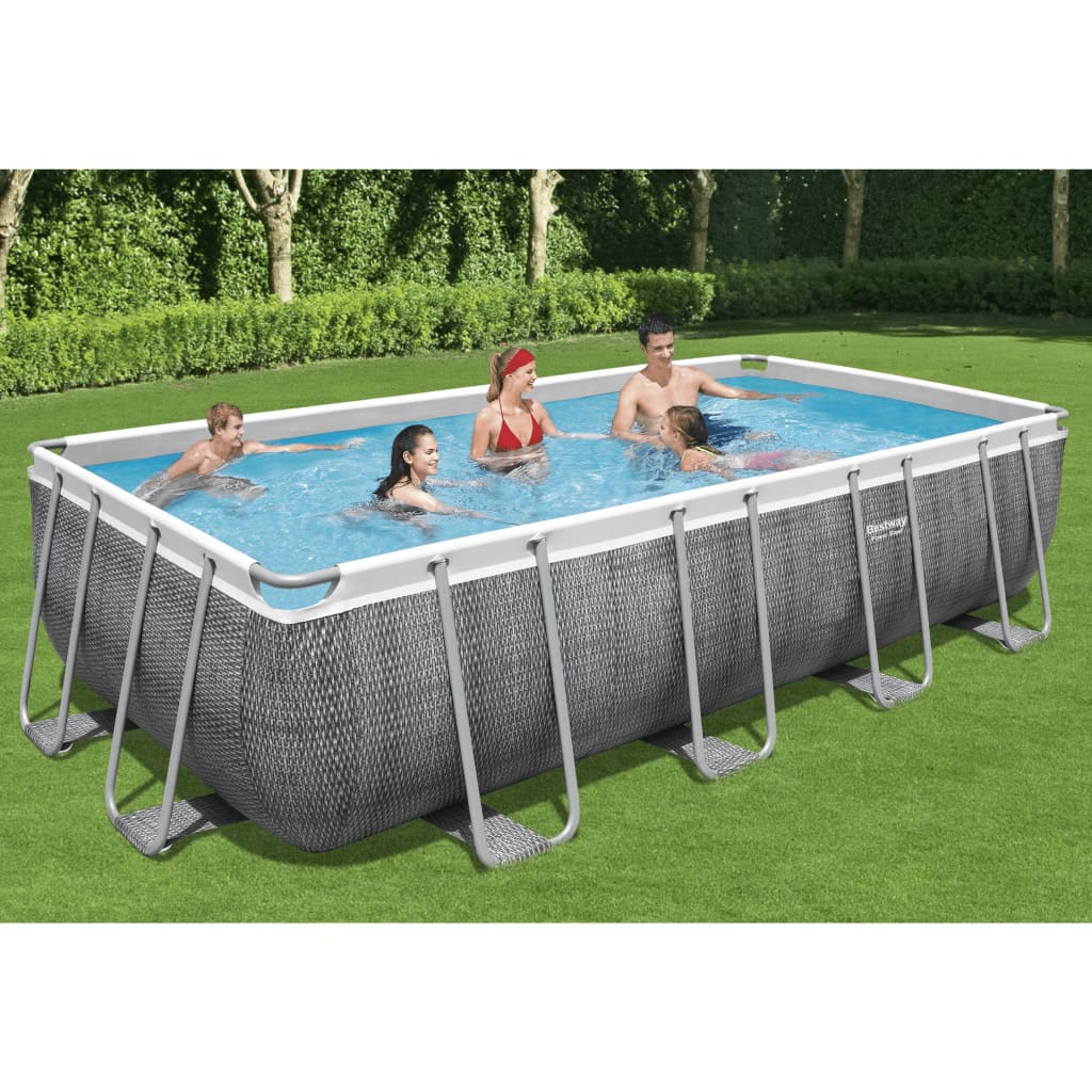 Set Piscina Rettangolare Power Steel 549x274x122 cm