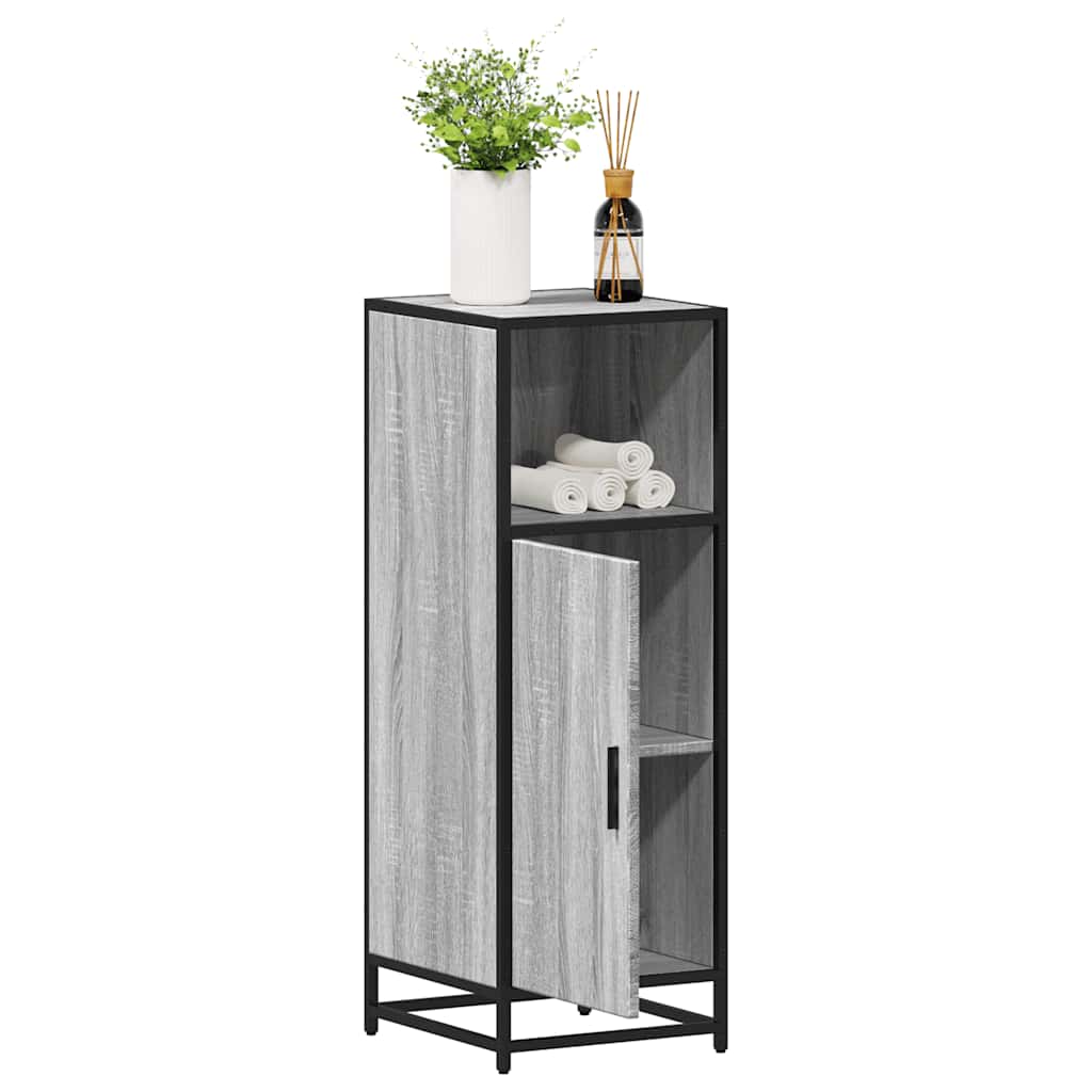 Armadietto Bagno Grigio Sonoma 35x37,5x100 cm Legno Multistrato
