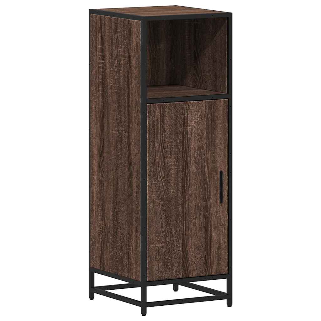 Armadietto Bagno Rovere Marrone 35x37,5x100cm Legno Multistrato
