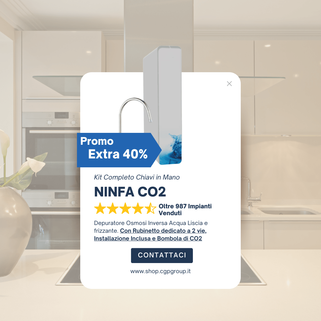 Depuratore Acqua NINFA Osmosi Inversa Liscio + Frizzante Sottolavello ’All Inclusive’