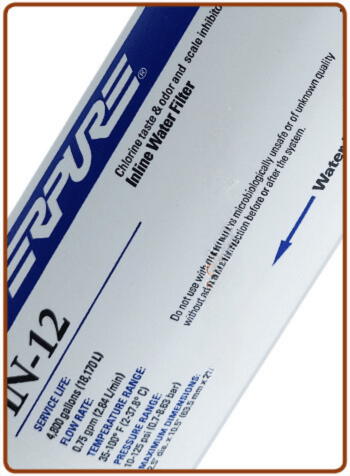 Everpure IN-12 GAC anticalcare filtro in linea 1/4" FPT 2,5"x12"