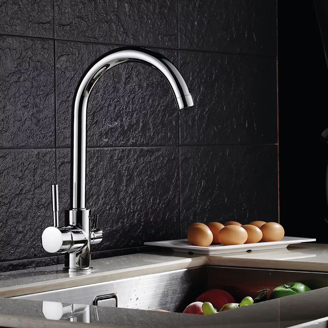 Rubinetto da Cucina 3 Vie 3/8″ Granito Avena – Universale per Acqua Depurata