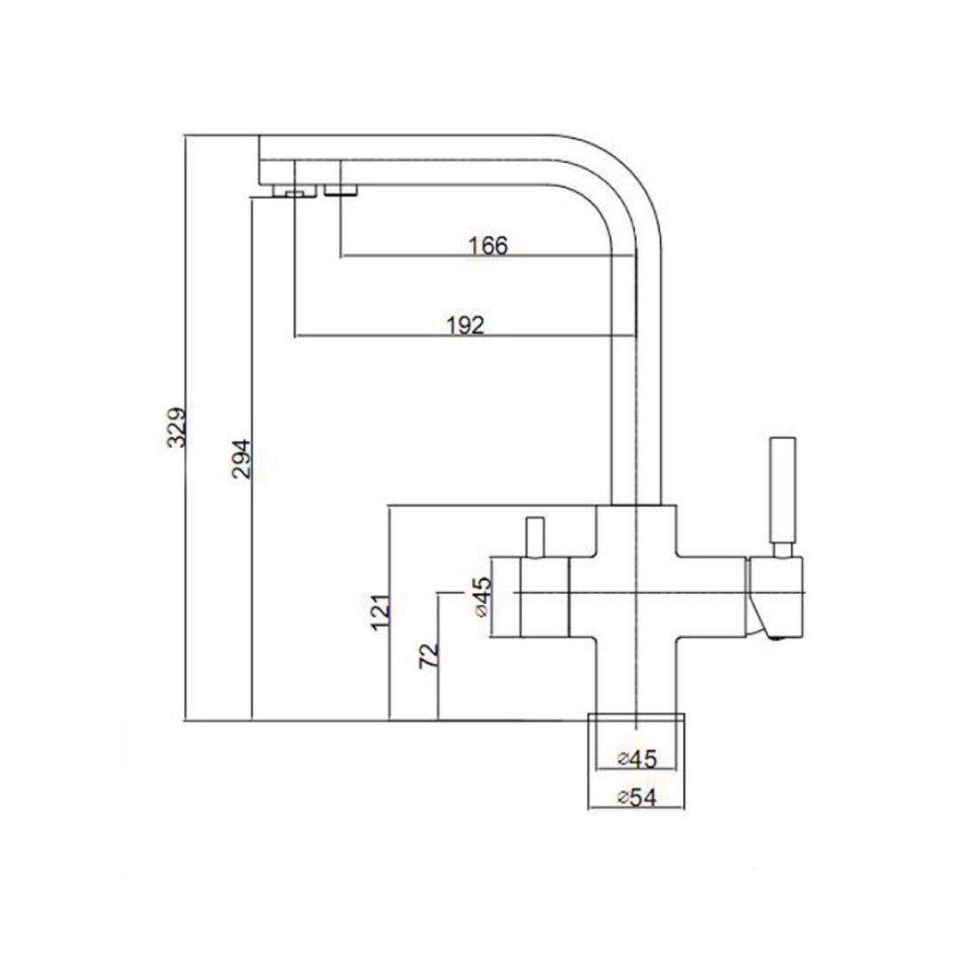 Rubinetto da Cucina 4 vie 3/8″ – Cromo