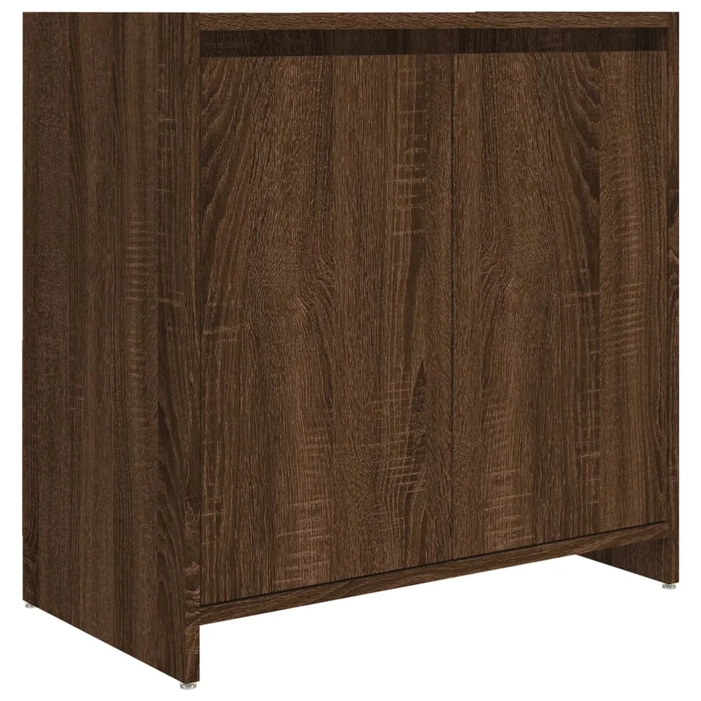 Armadietto Bagno Rovere Marrone 60x33x61cm Legno
