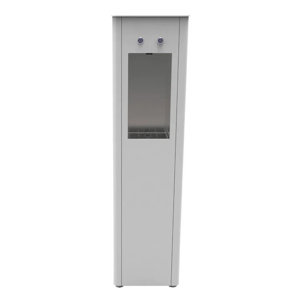 Atena Dispenser Acqua Refrigerata a Colonna con Filtrazione, Bianco – 2 vie Liscia ambiente e fredda