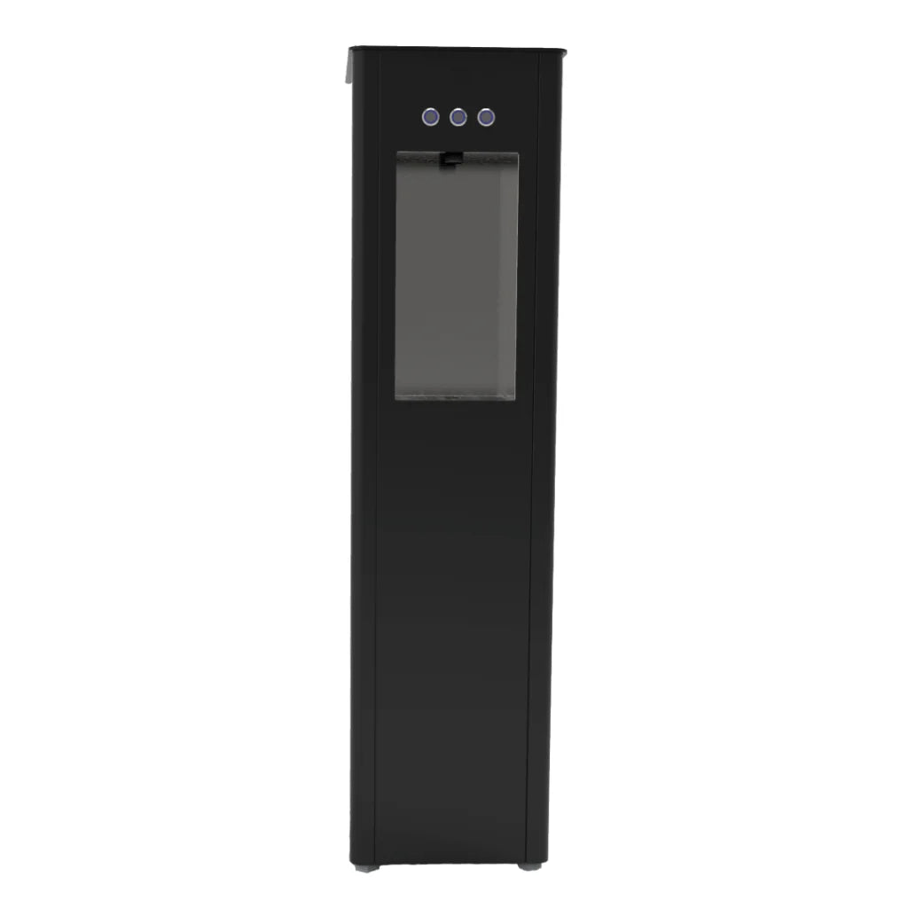 Atena Dispenser Acqua Refrigerata a Colonna con Filtrazione, Nero – 3 vie Liscia ambiente, fredda e gassata