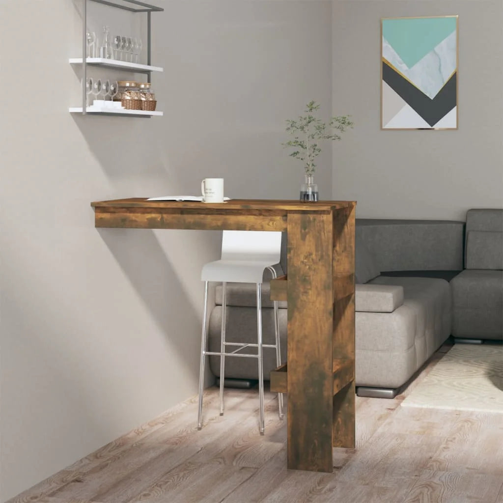 Bancone da Muro Rovere Fumo 102x45x103,5 cm Legno