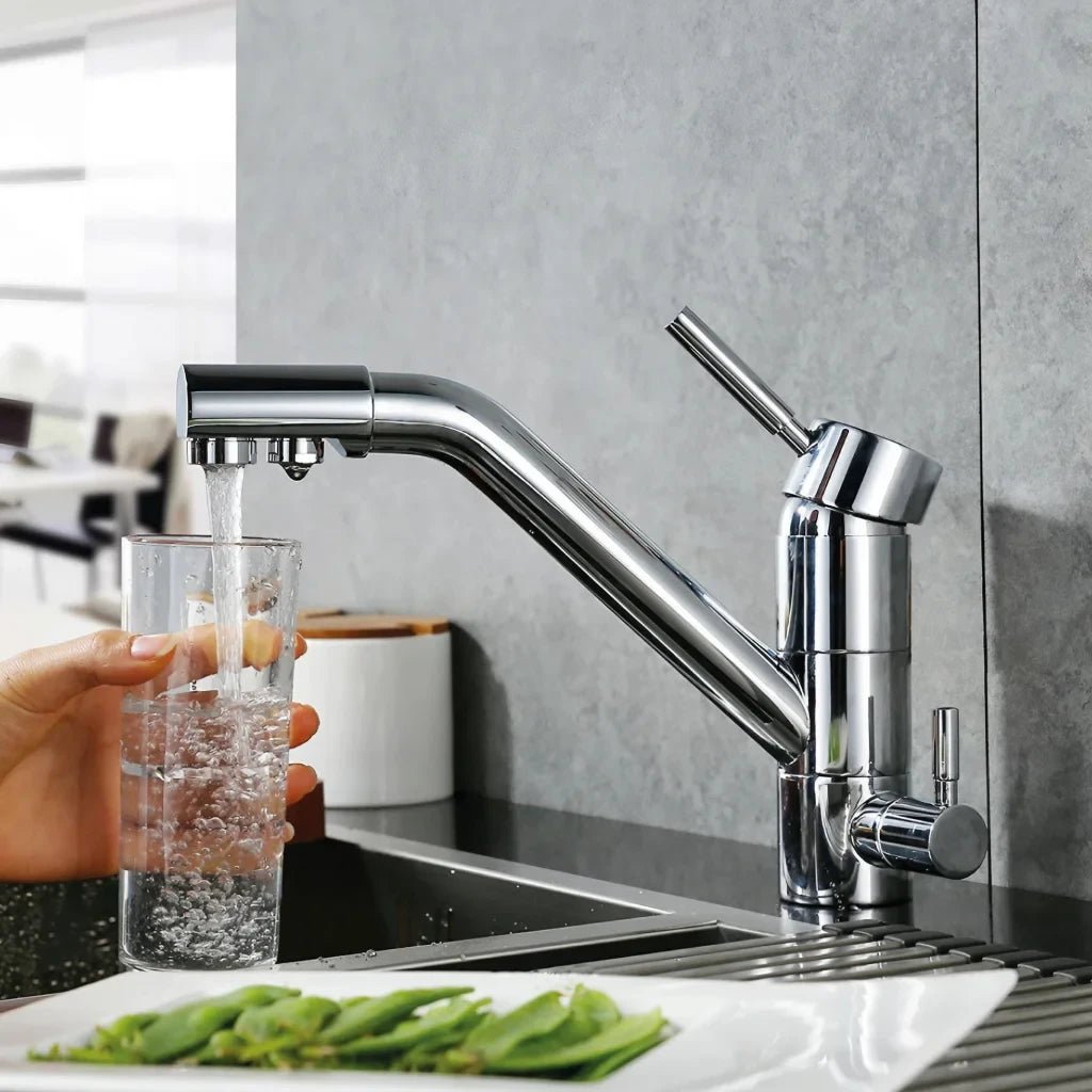 CGP 320 Robinet de cuisine Mitigeur 3 voies 3/8″ - Noir Mat