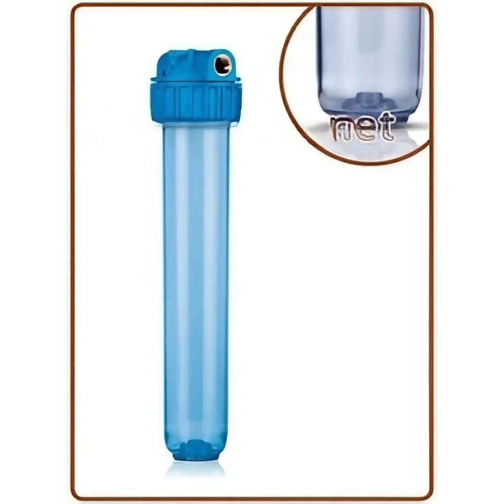 Contenitore standard 3 pezzi 20’ trasparente IN-OUT 3/4’ senza chiave e staffa