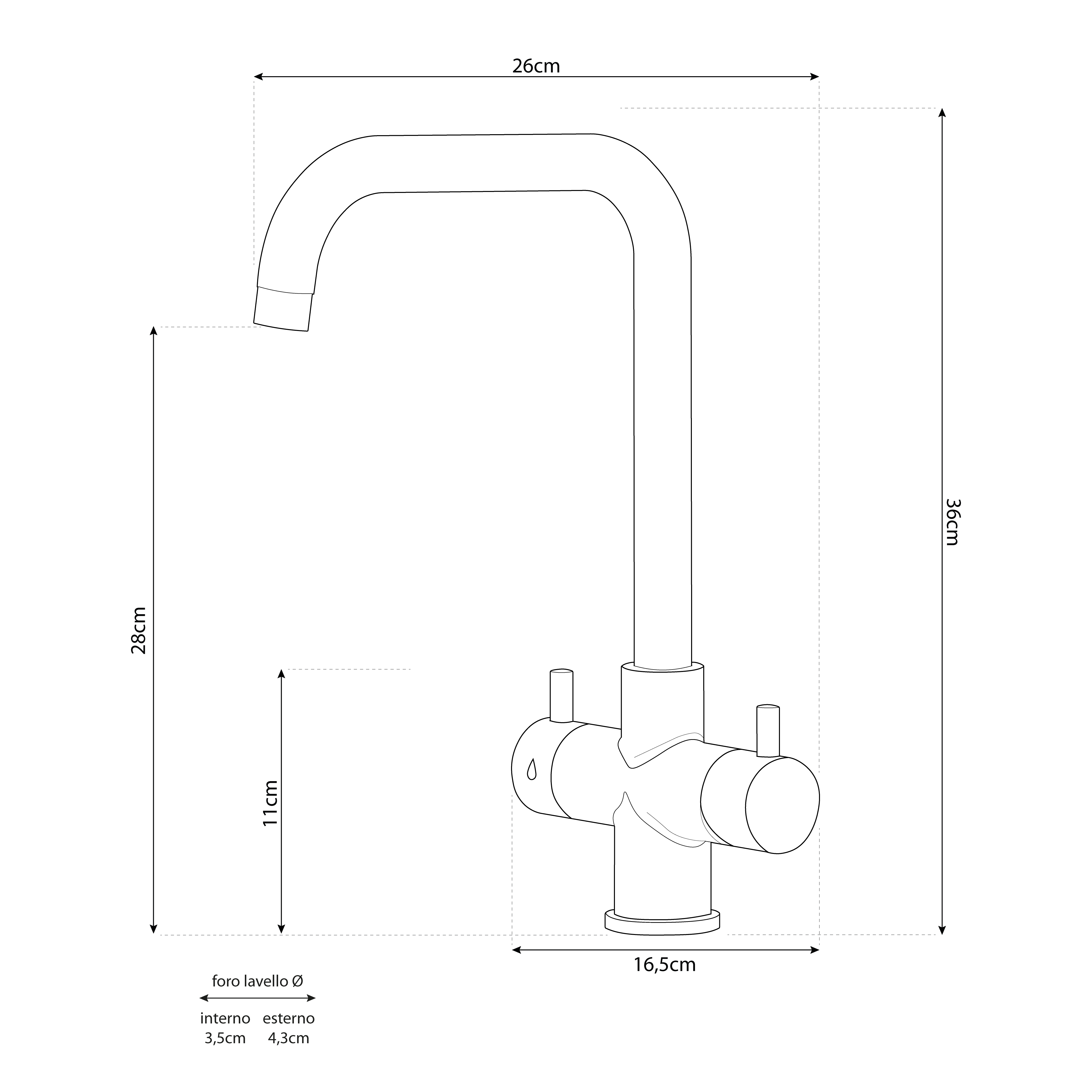 Rubinetto da Cucina 5 Vie 3/8” Nero Opaco – Doppio Flusso, Aeratore Filtrata (Monza)