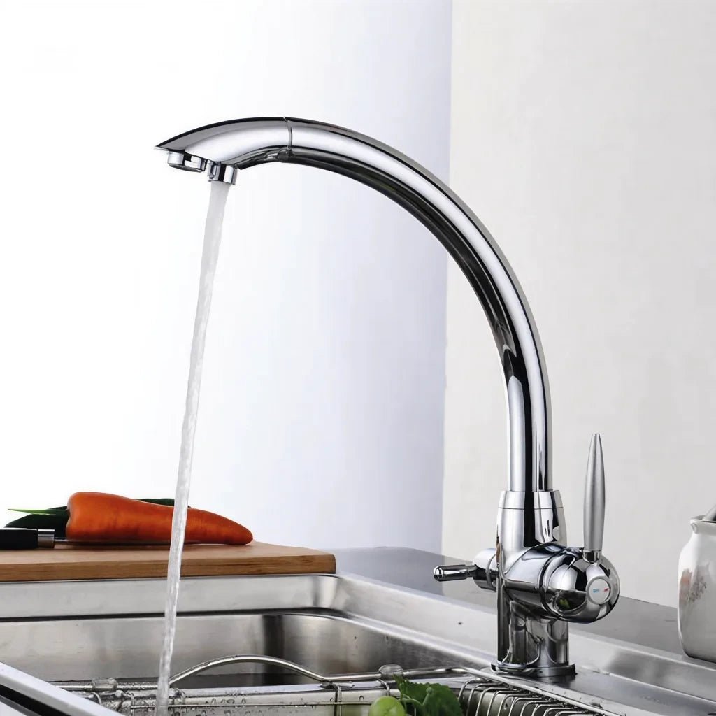 3-Wege-Küchenmischbatterie 3/8 Zoll Granit Avena