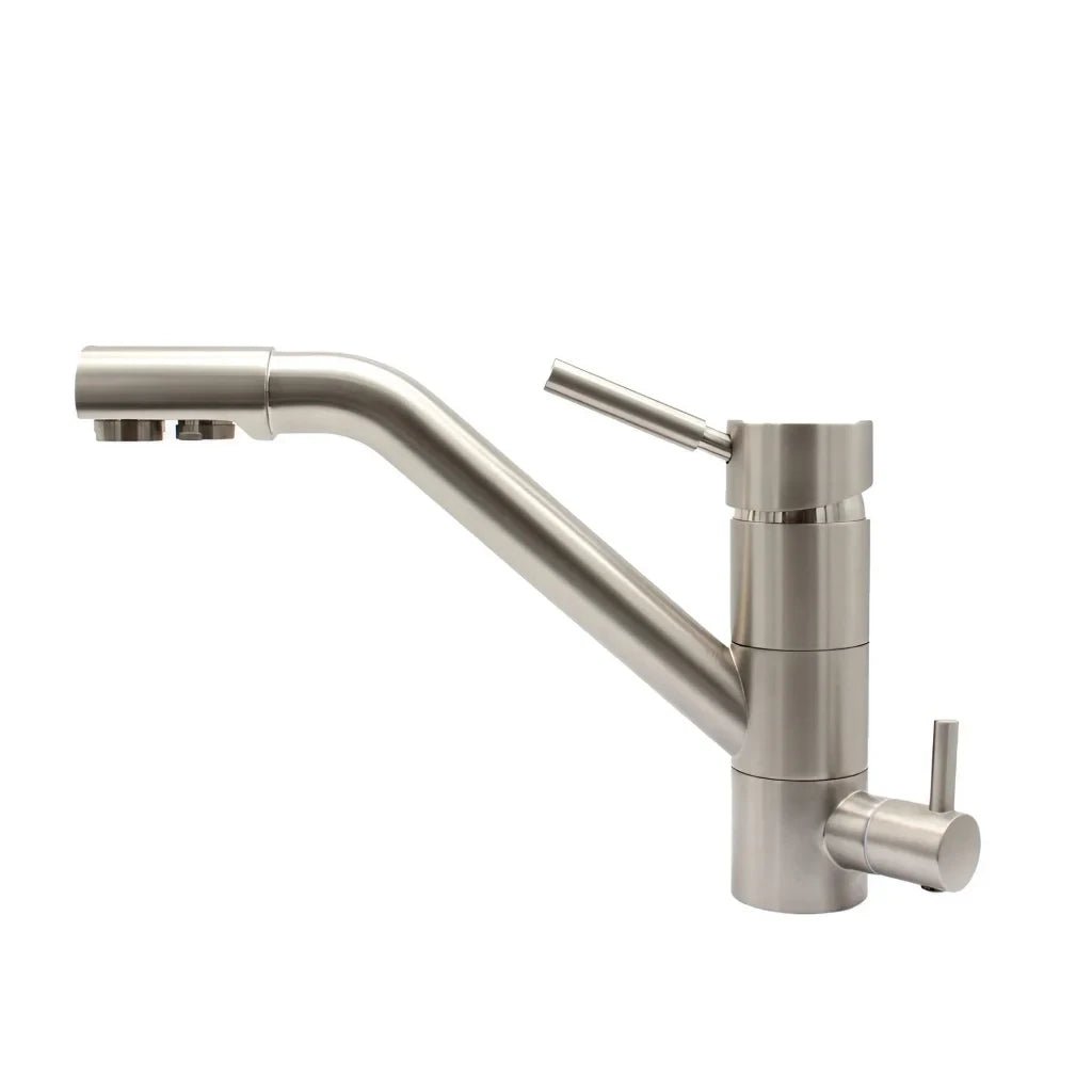 Rubinetto da Cucina Miscelatore 3 vie 3/8″ Nickel Spazzolato