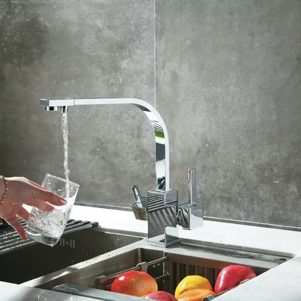 Rubinetto di Design 3 vie 3/8” Cromo