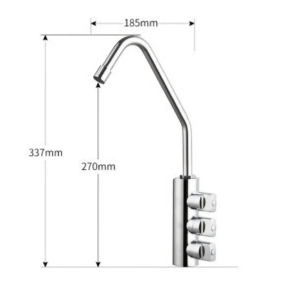 Rubinetto di Prelievo 3 Vie 1/4″mm Cromo