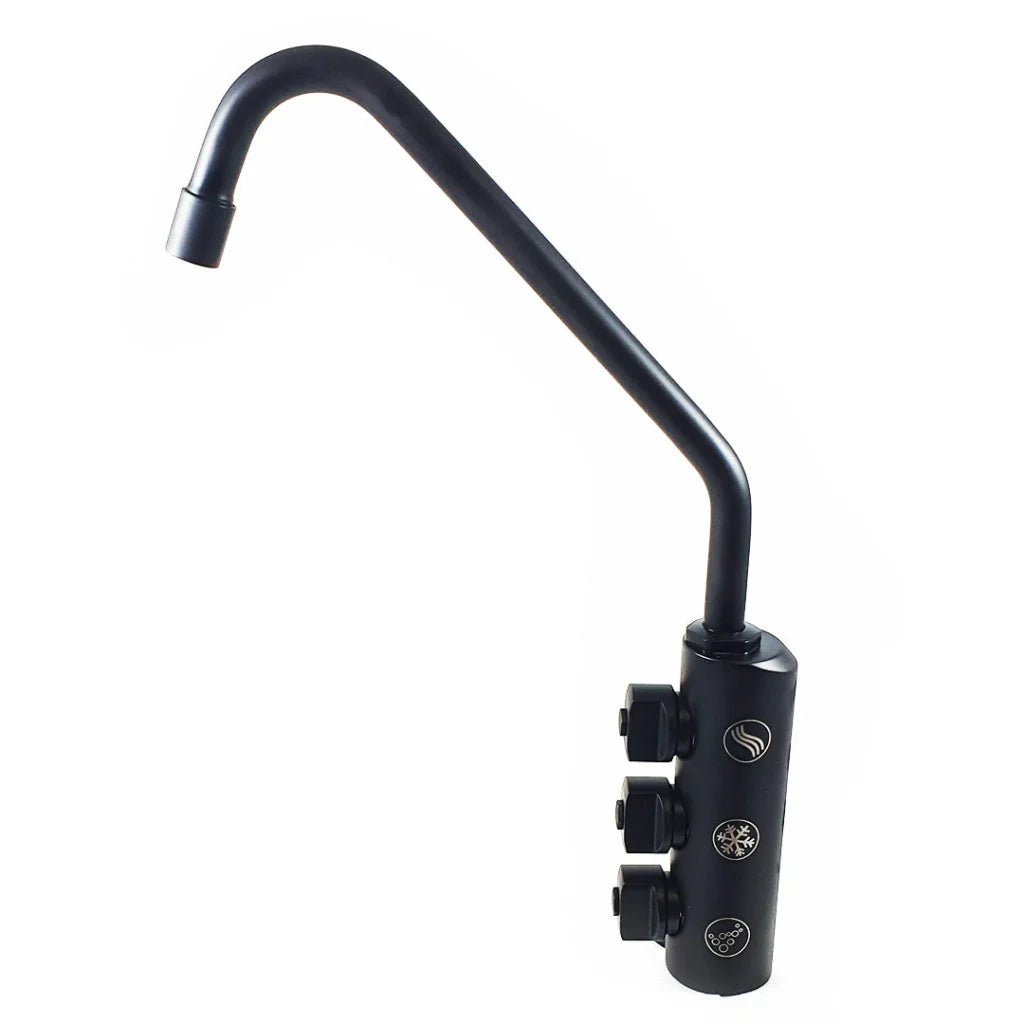 Rubinetto di prelievo 3 vie per depuratori 1/4”mm. Nero Opaco