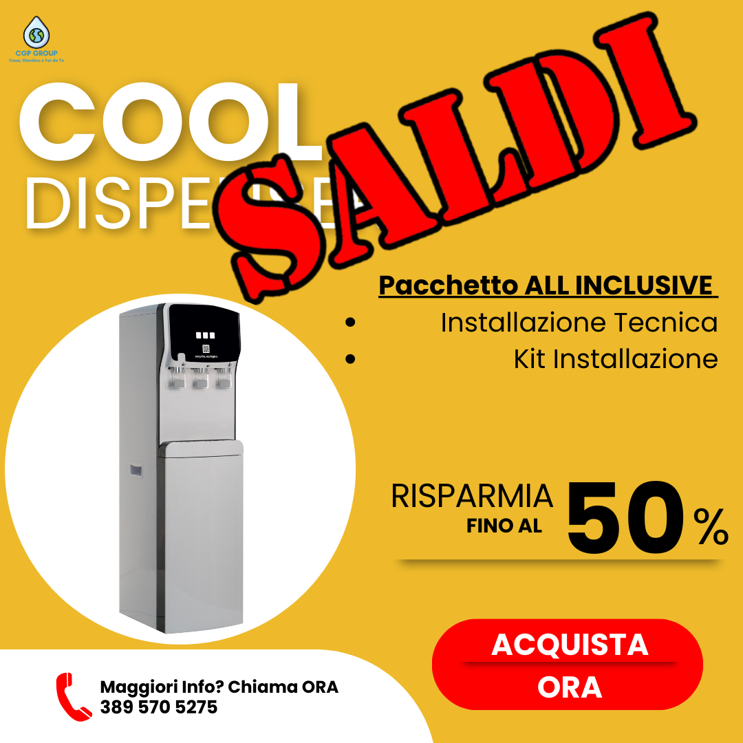 Set Colonnina Cool Dispenser Ultrafiltrazione - Acqua Ambiente, Calda e Fredda ’All Inclusive’