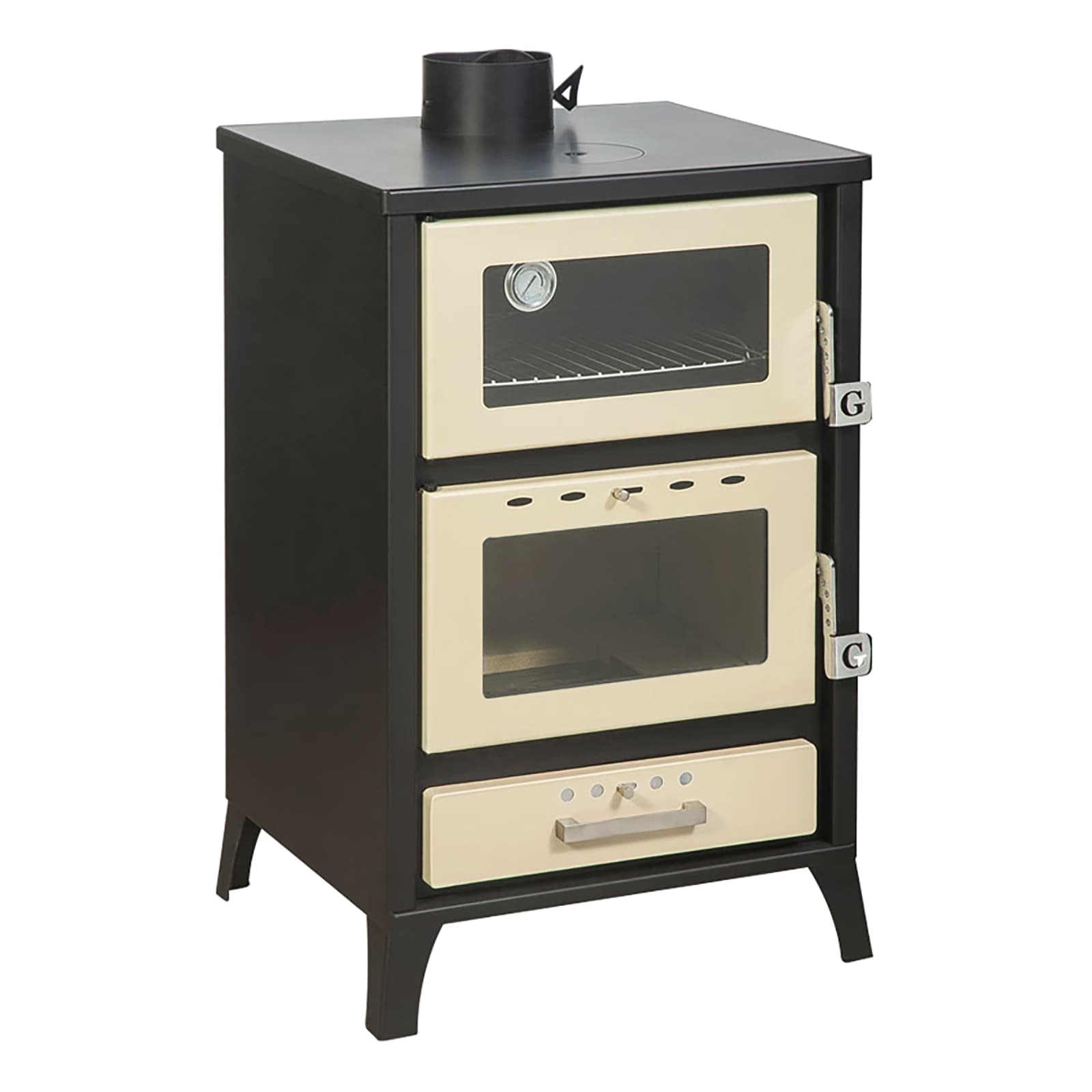 Stufa A Legna Con Forno Marika Beige 22 Kw L50,5xp58,5xh91,5