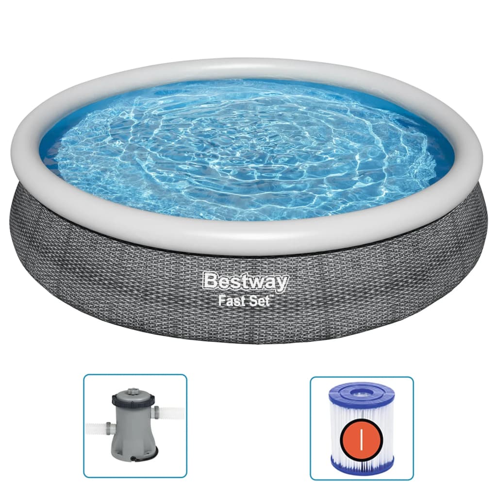 Set Piscina Rotonda 366x76 cm