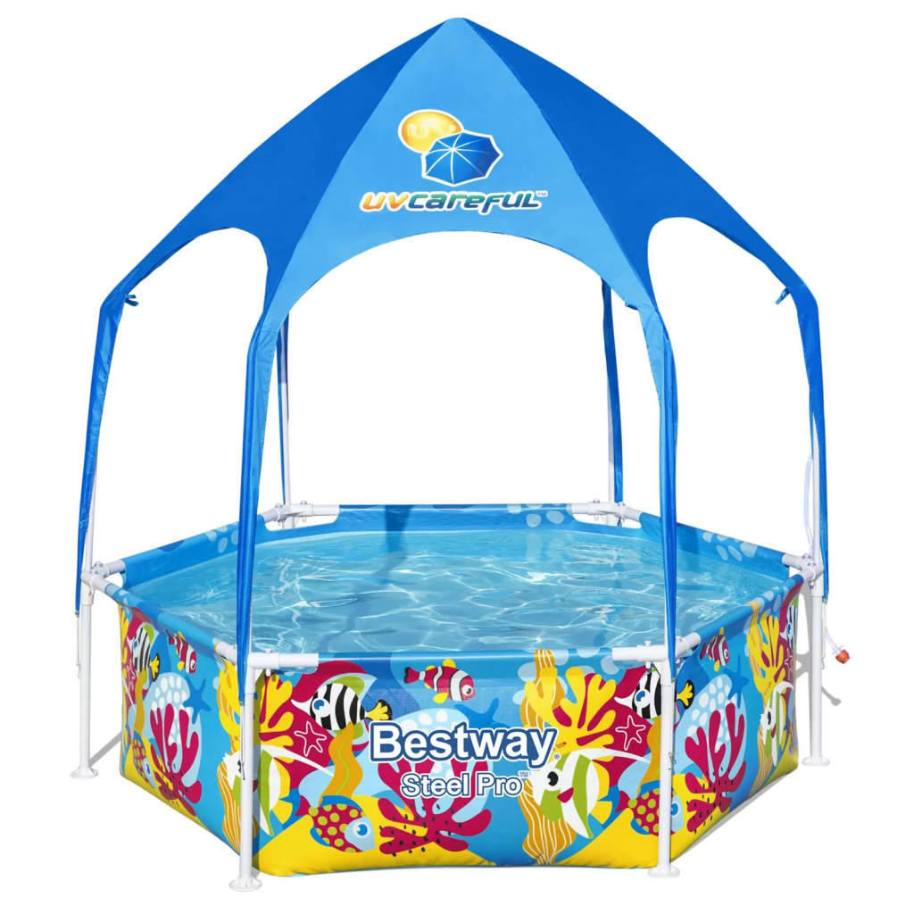 Bestway Piscina per Bambini Fuori Terra Pro Anti UV Acciaio 183x51cm