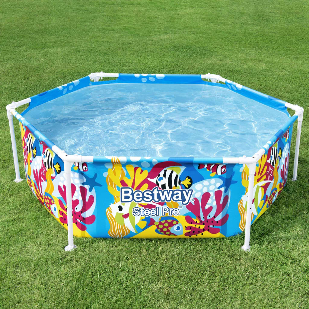 Bestway Piscina per Bambini Fuori Terra Pro Anti UV Acciaio 183x51cm