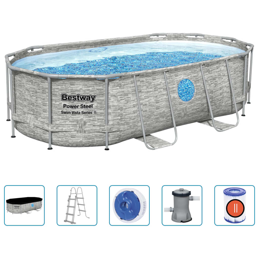 Set Piscina Power Steel 427x250x100 cm