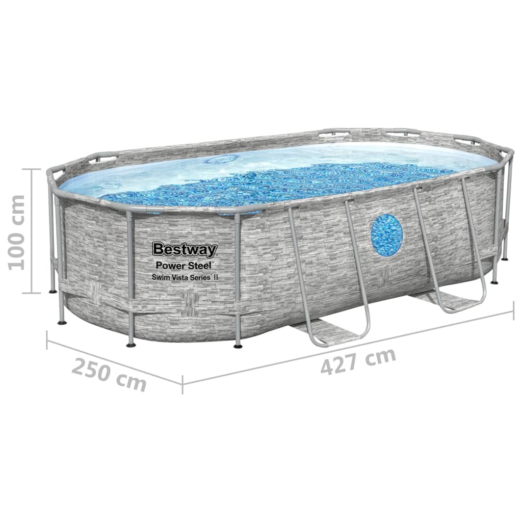Set Piscina Power Steel 427x250x100 cm