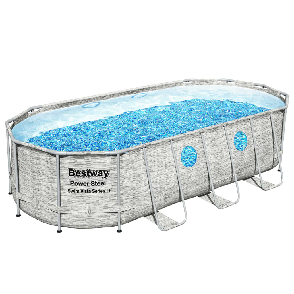 Set Piscina Power Steel Swim Serie Vista 549x274x122 cm