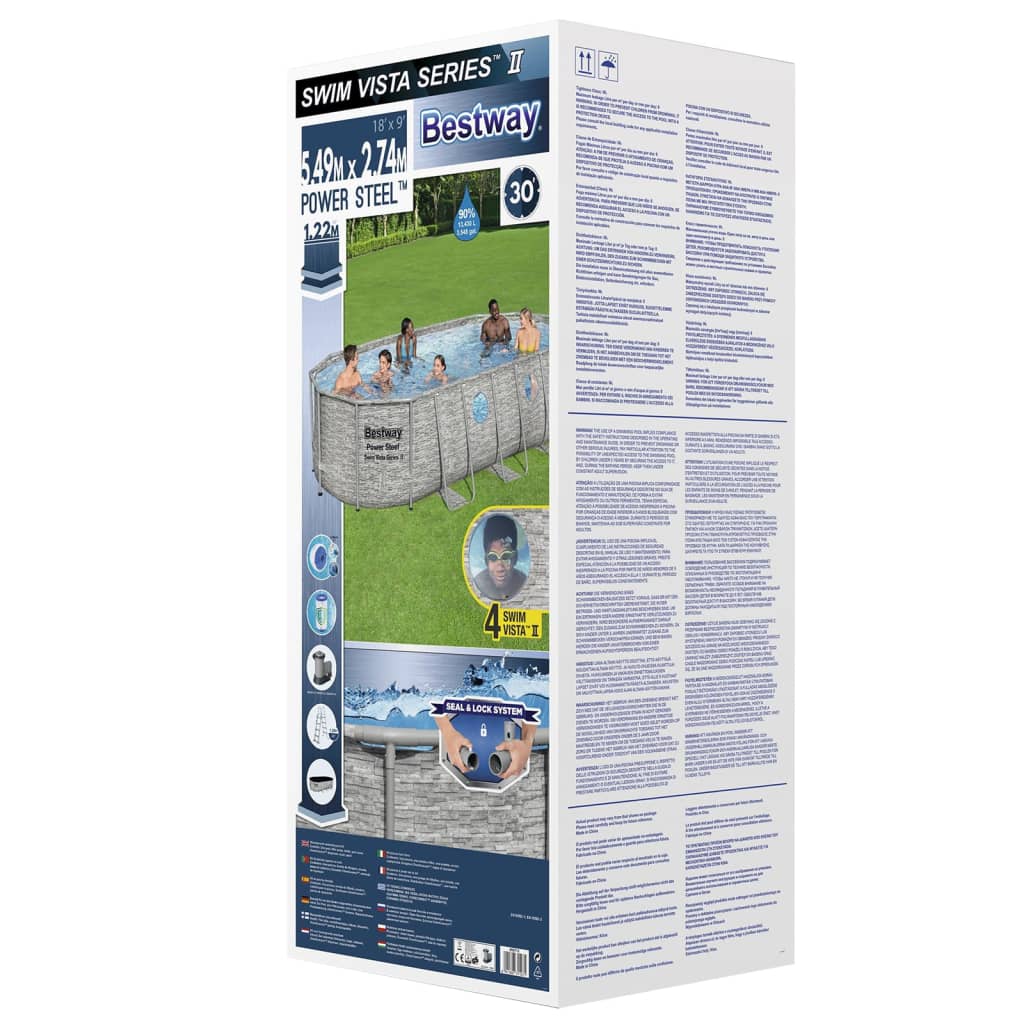 Set Piscina Power Steel Swim Serie Vista 549x274x122 cm
