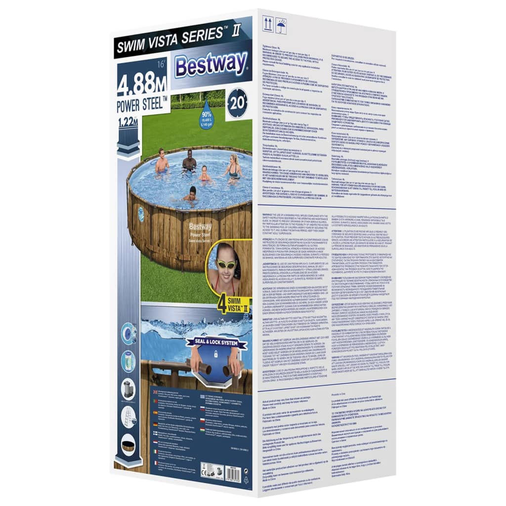 Set Piscina Power Steel 488x122 cm
