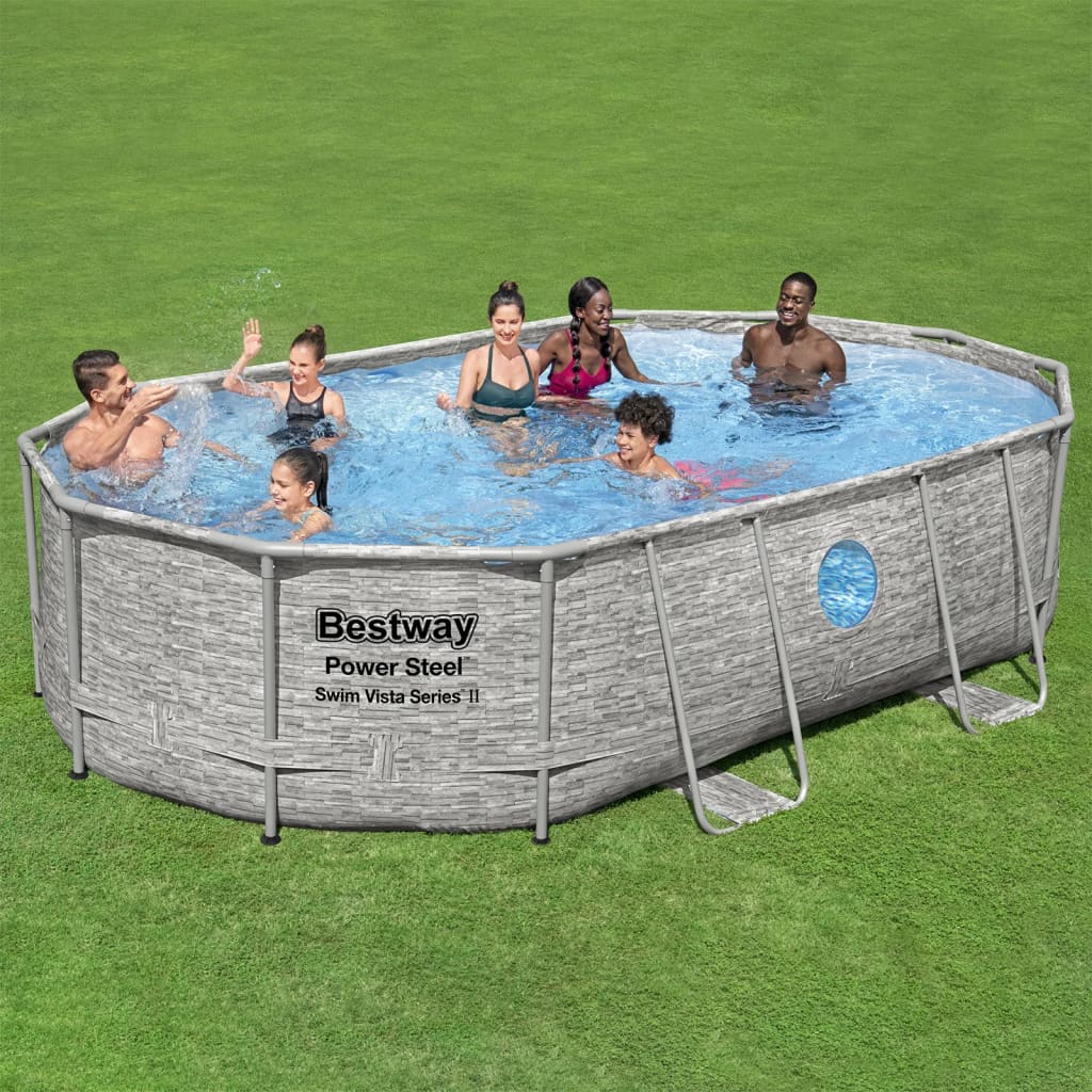 Set Piscina Power Steel 488x305x107 cm
