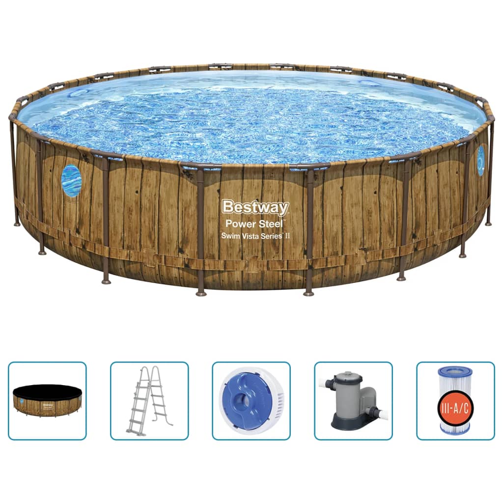Set Piscina Power Steel 549x122 cm