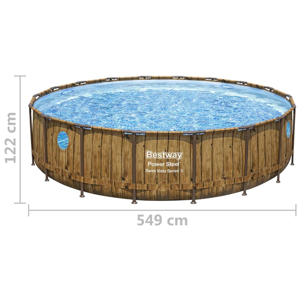 Set Piscina Power Steel 549x122 cm