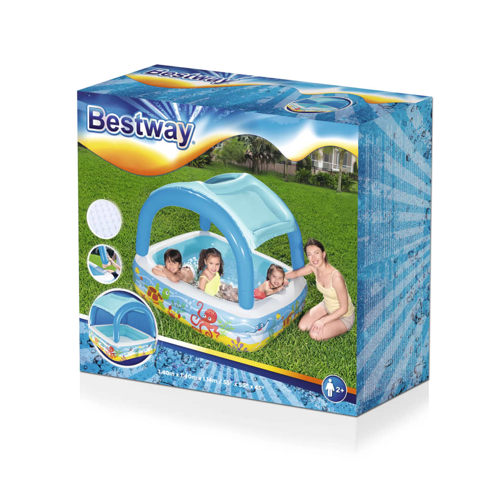 Bestway Piscina per Bambini con Tettoia 140x140x114 cm 52192