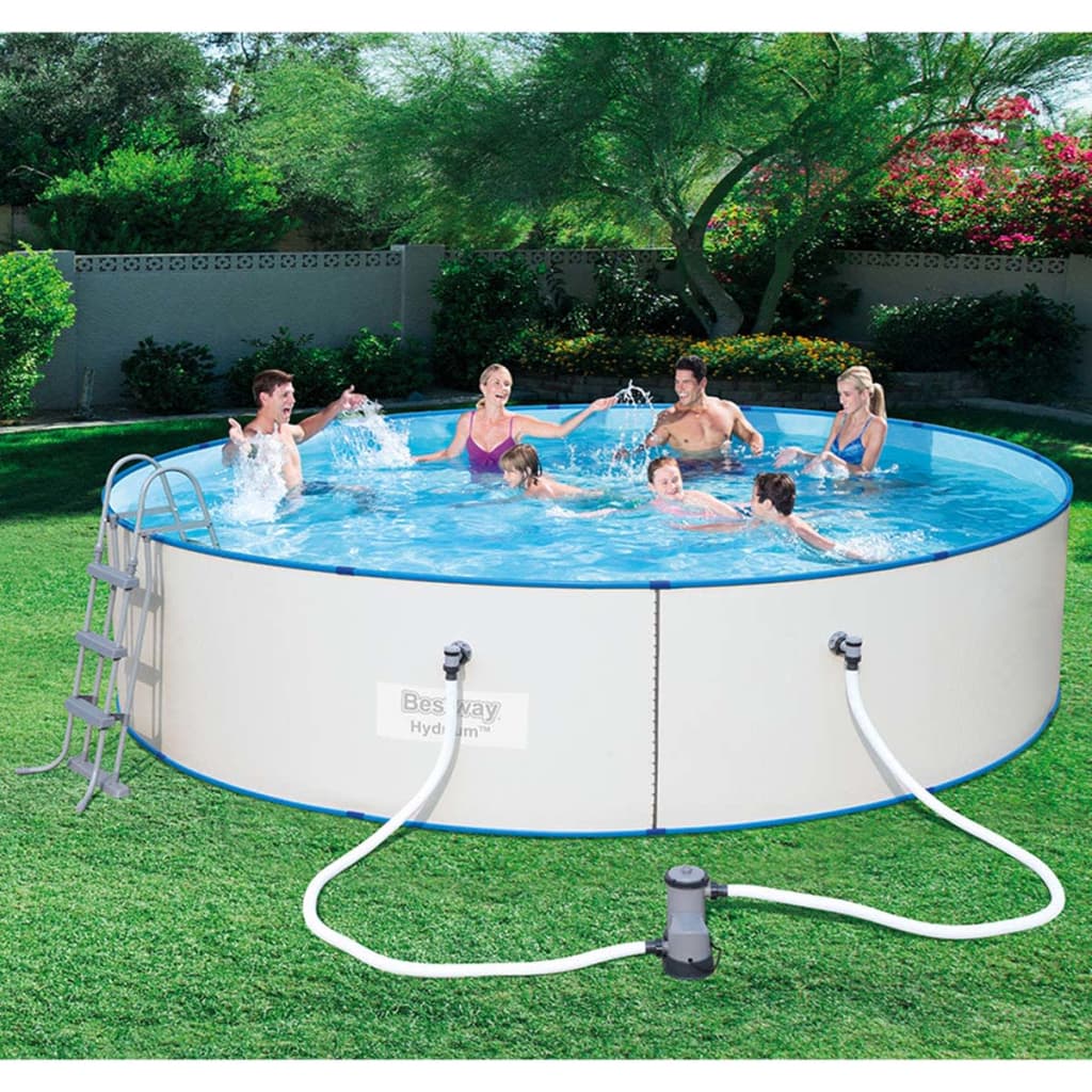 Piscina Hydrium Rotonda con Telaio in Acciaio 460x90 cm 56386