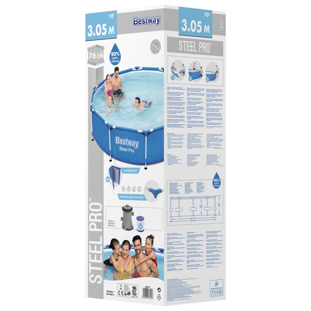 Piscina Steel Pro 305x76 cm