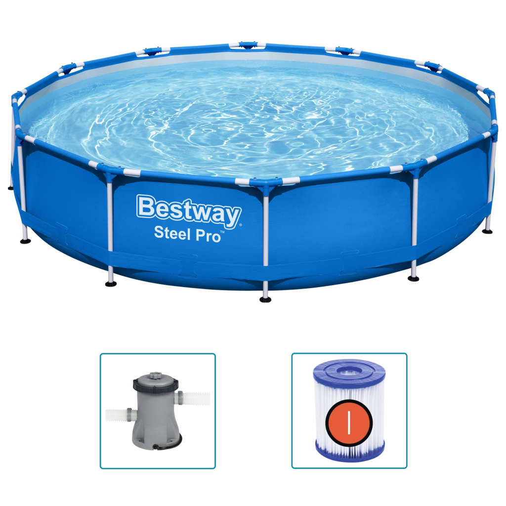 Piscina con Telaio Steel Pro 366x76 cm