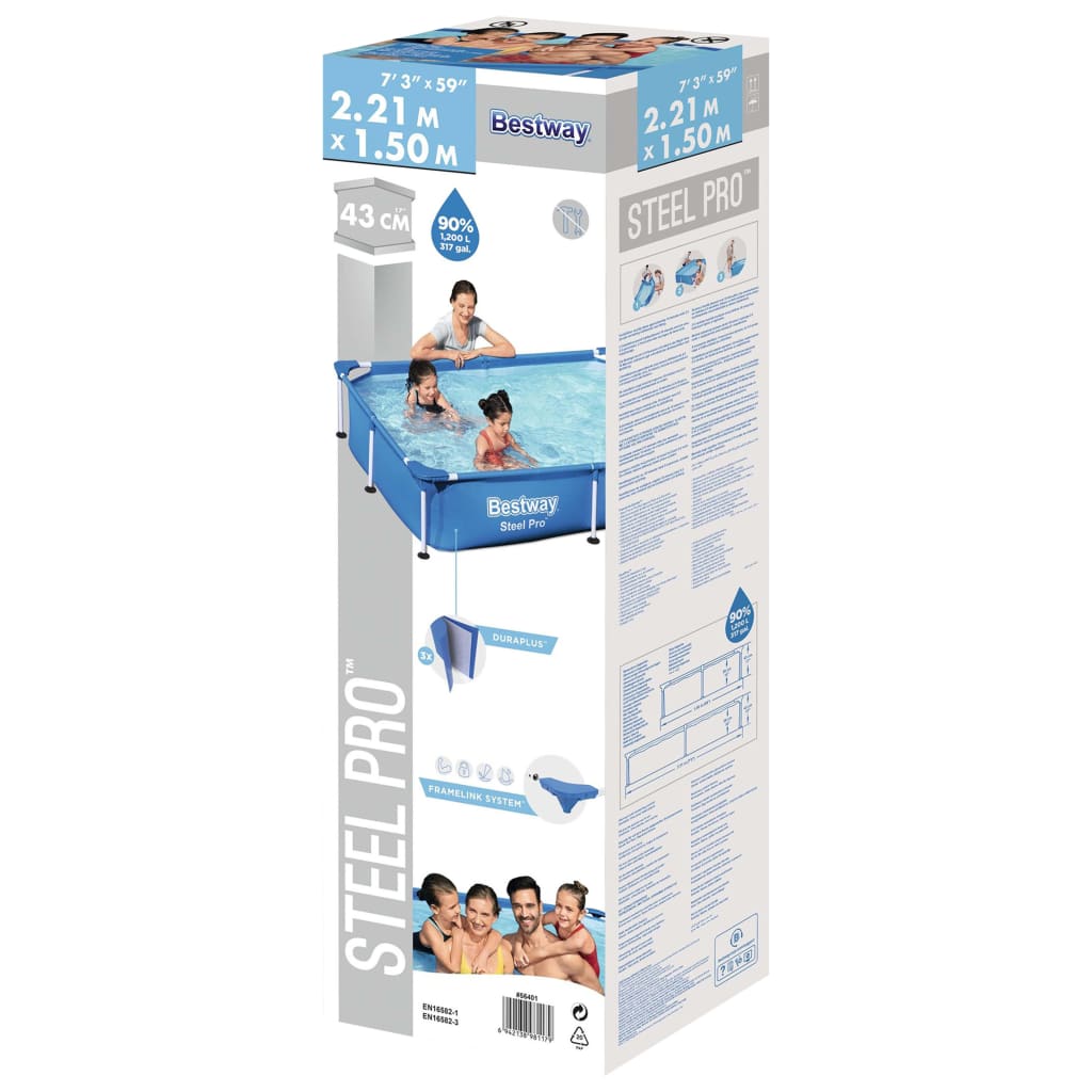 Piscina Steel Pro 221x150x43 cm