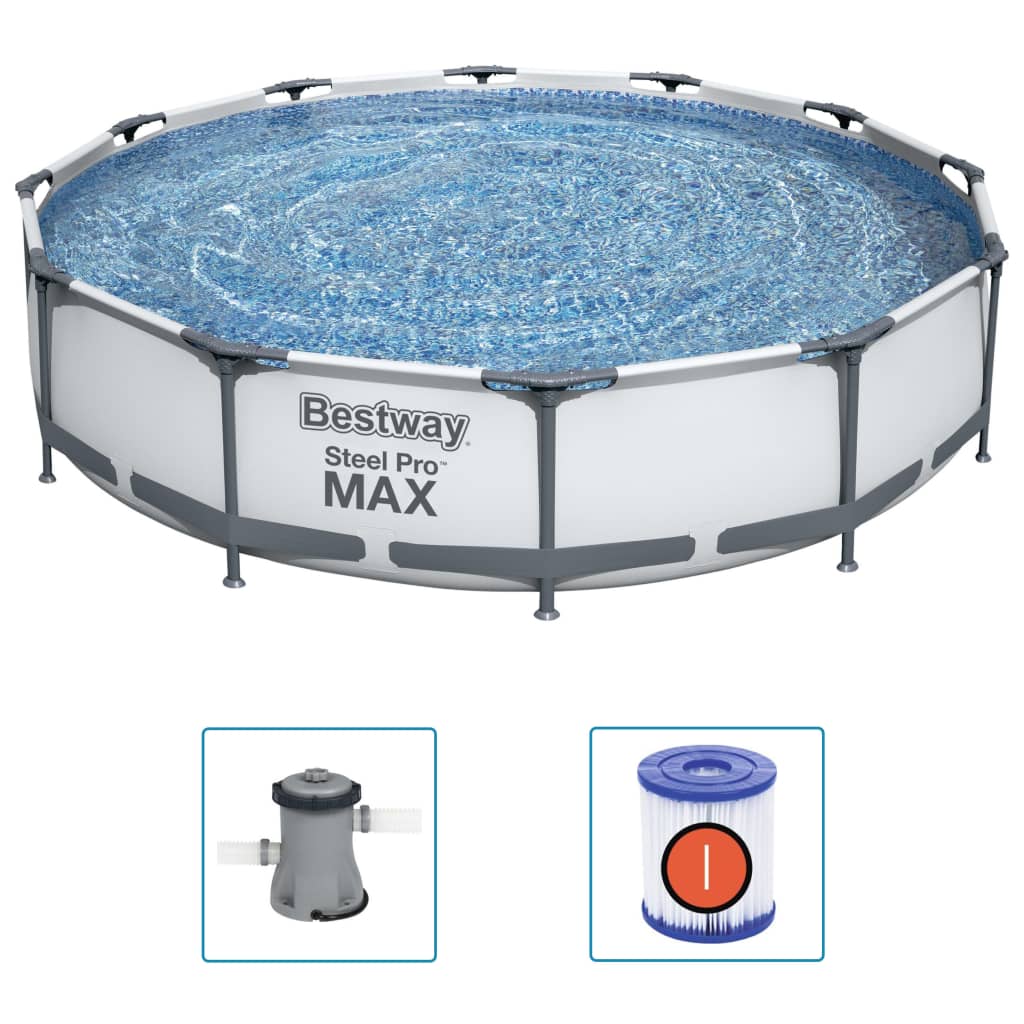 Set Piscina Steel Pro MAX 366x76 cm