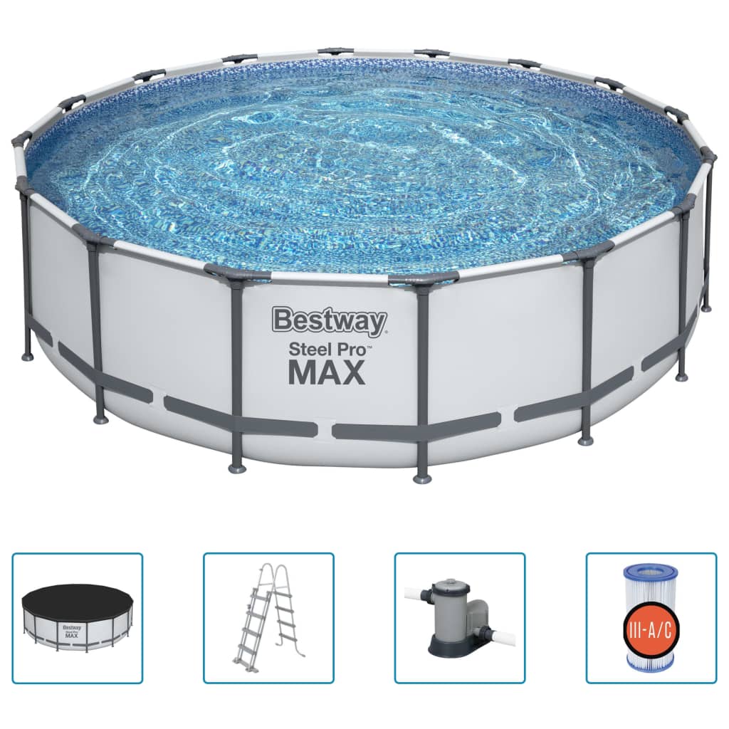 Set Piscina Steel Pro MAX 488 x 122 cm