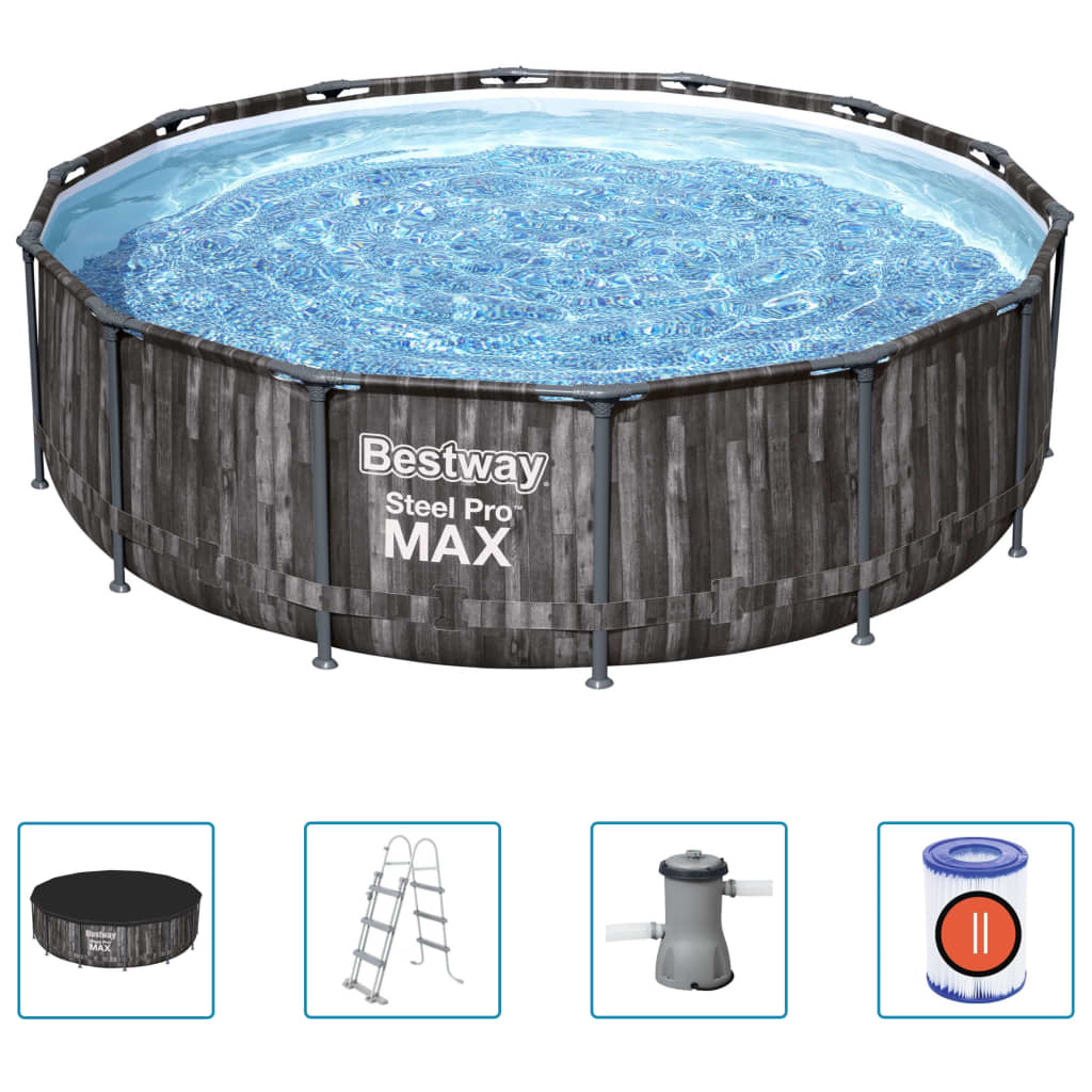 Set Piscina Steel Pro MAX Rotonda 427x107 cm