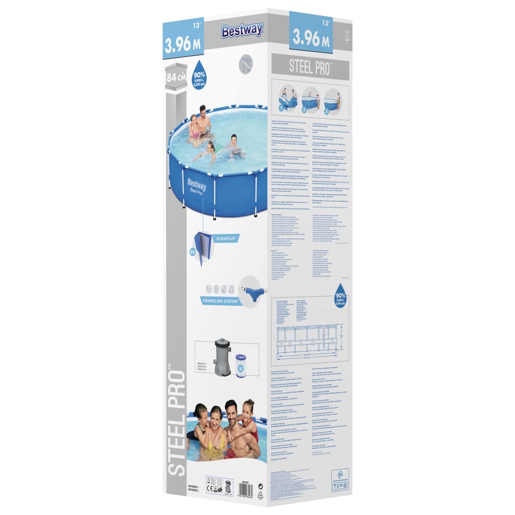 Steel Pro Telaio Piscina 396x84 cm