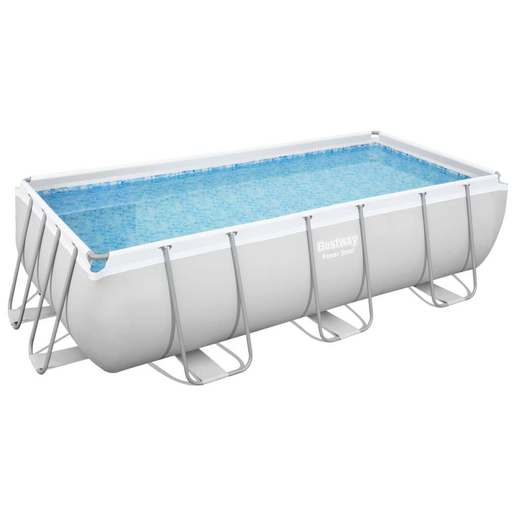 Power Steel Set Piscina Rettangolare 404x201x100 cm