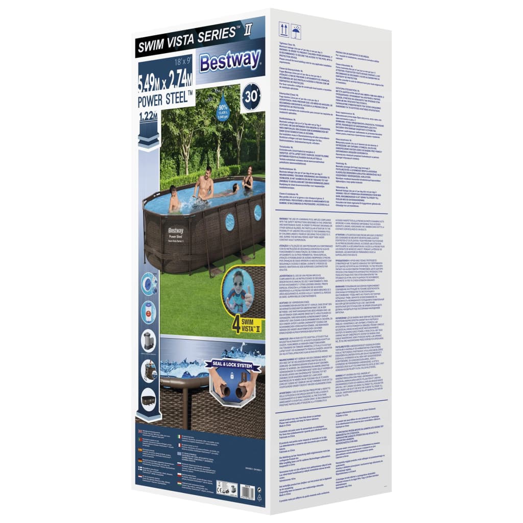 Set Piscina Power Steel Swim Vista Series 549x274x122 cm