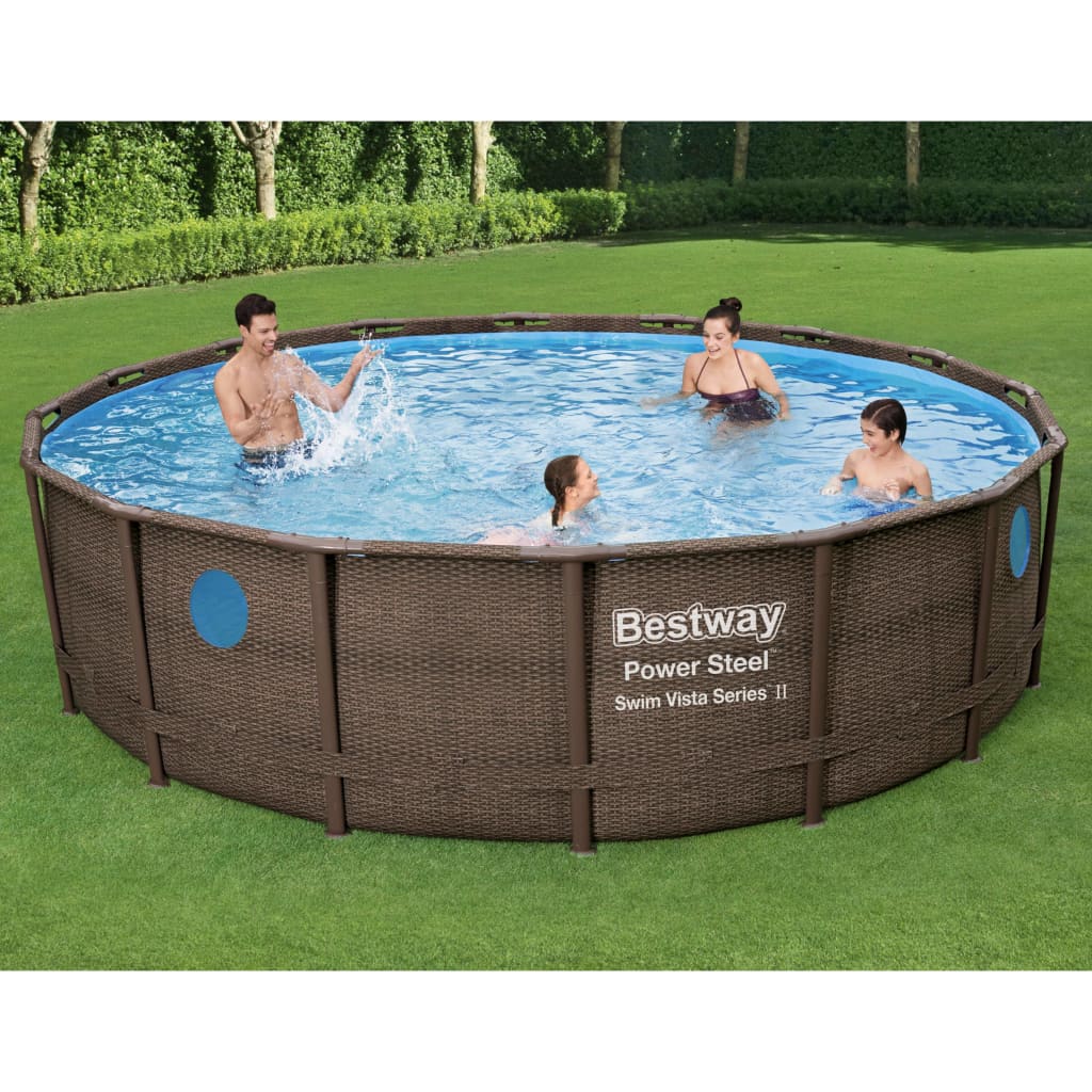Set Piscina Power Steel 488x122 cm