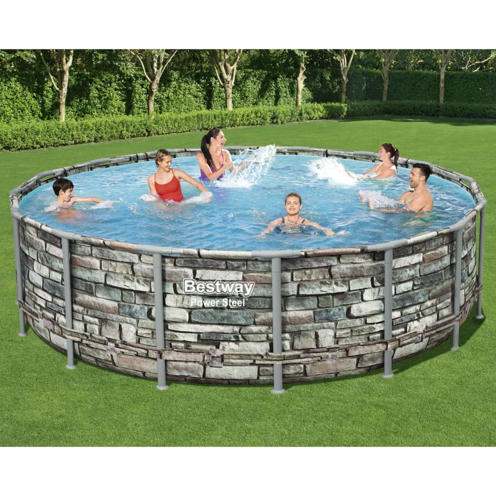 Set Piscina Power Steel 488x122 cm