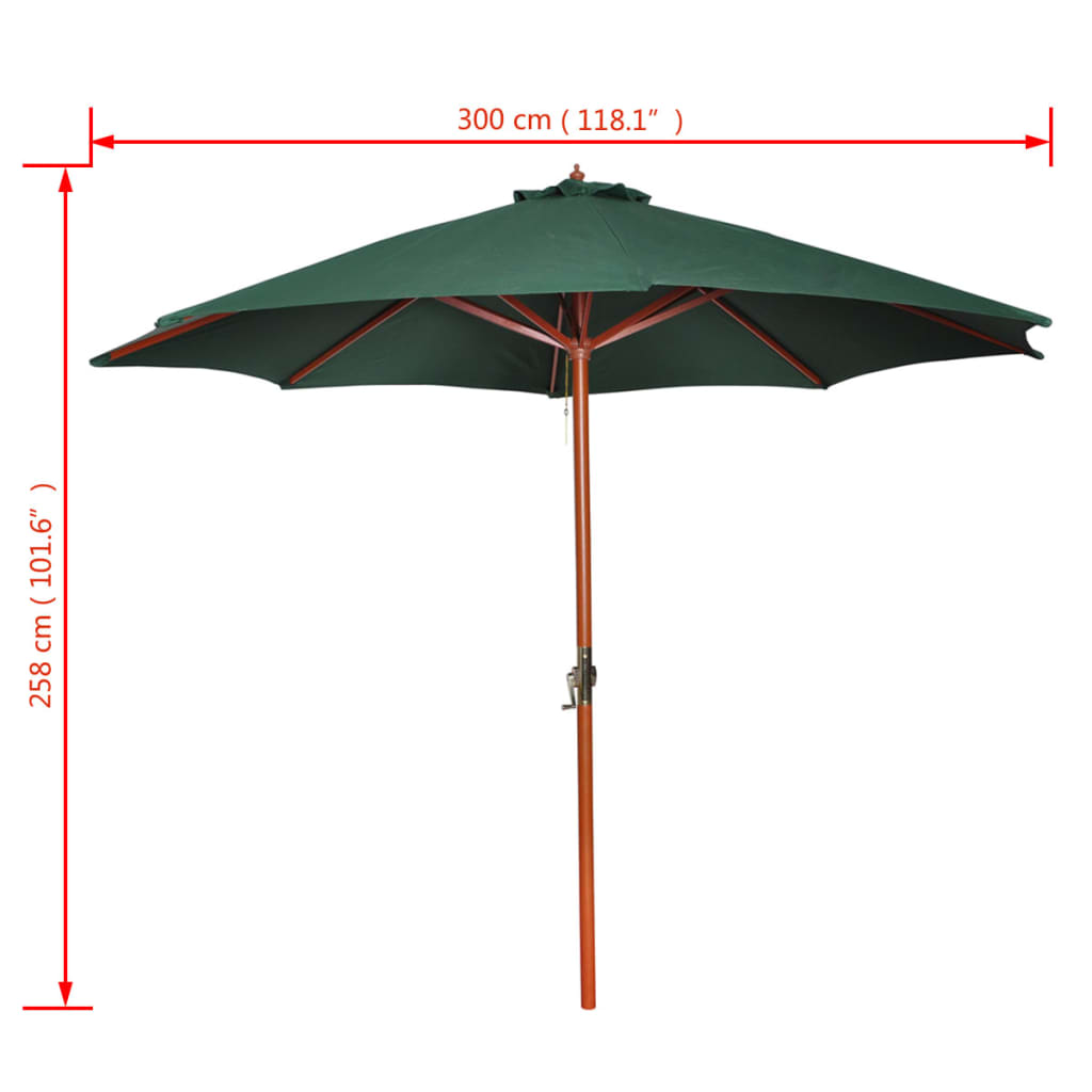 Ombrellone Verde 258 cm